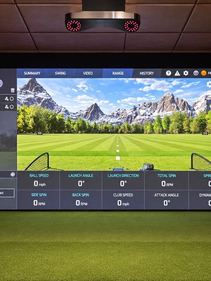 Club 72 golf simulator screen